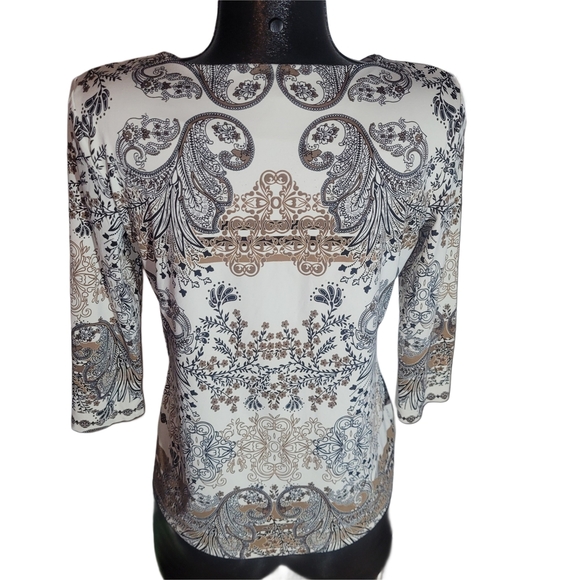 Charter Club Paisley Print Women's Top PM - Picture 5 of 6